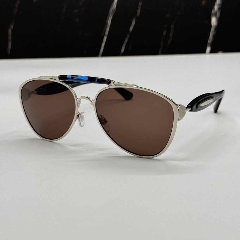 NEW BURBERRY BE3160 1005/73 SILVER BLACK UNISEX SUNGLASSES BURBERRY BE3160 10057 - Picture 2 of 12
